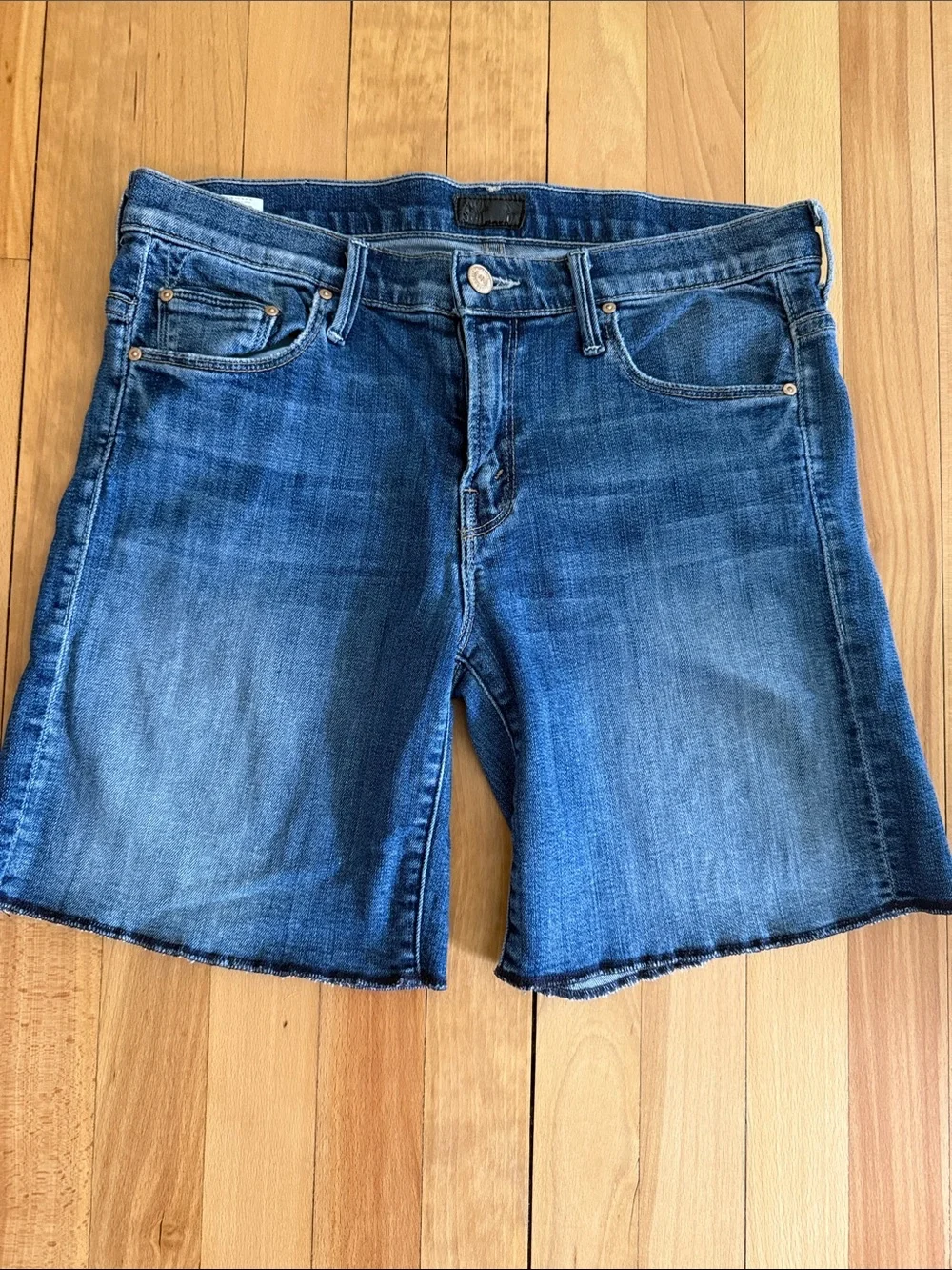 MOTHER Blue Denim Jean Shorts